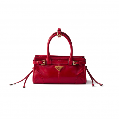 PRADA BONNIE LEATHER MINI HANDBAG 1BA486 (23.5*12*9cm)